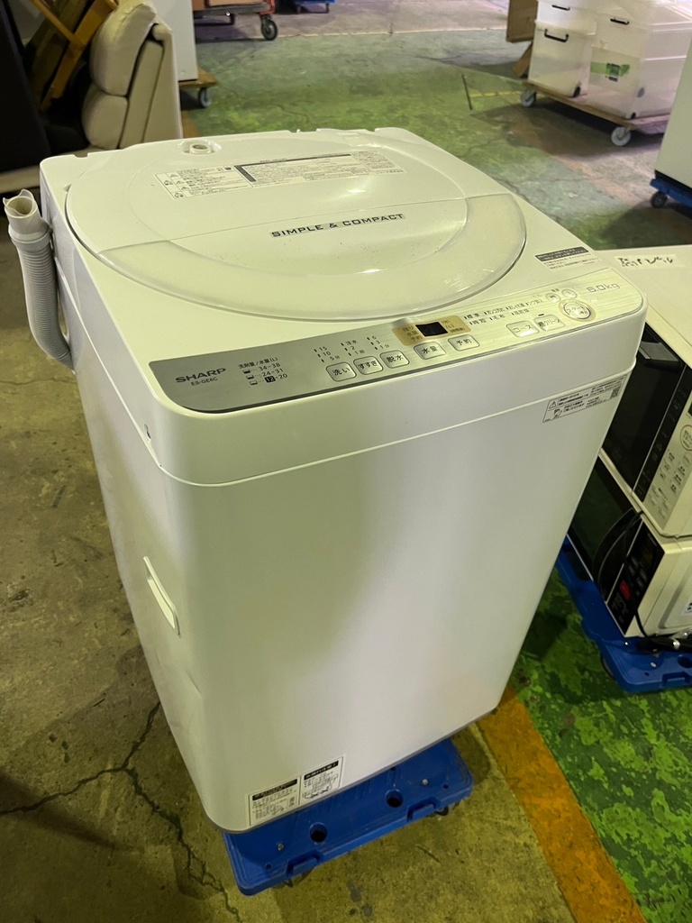 洗濯機 シャープ ES-GE6C-W 2019 操作パネル歪み