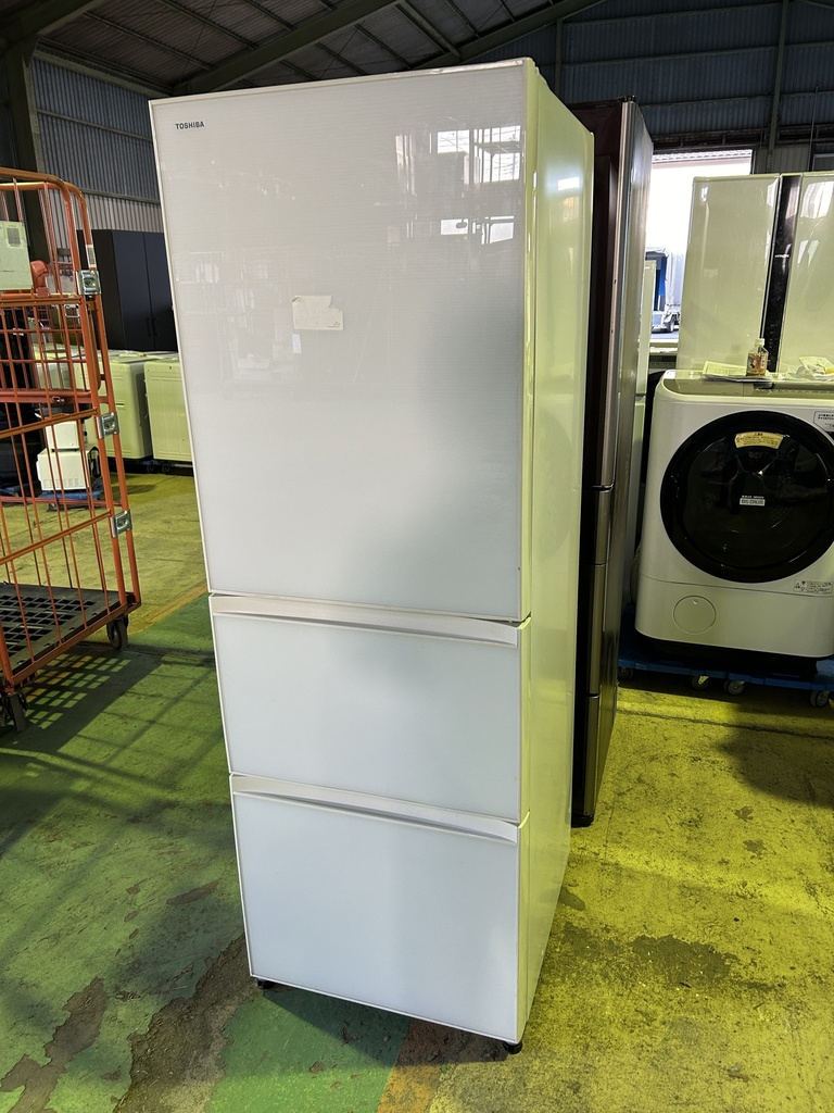 冷蔵庫 3ドア 東芝 GR-K36SXV(ZW) 2018 製造番号:79008359 正常動作  (神宮)