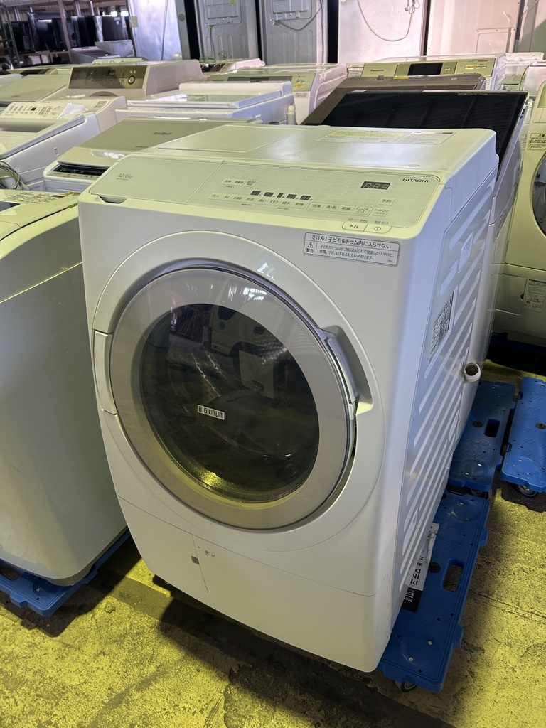 ドラム式洗濯機 12.0kg 日立 BD-SX120HL 2023 製造番号:3015232 輸送ボルト欠品 ジャンク 乾燥不良 32℃ (石井)