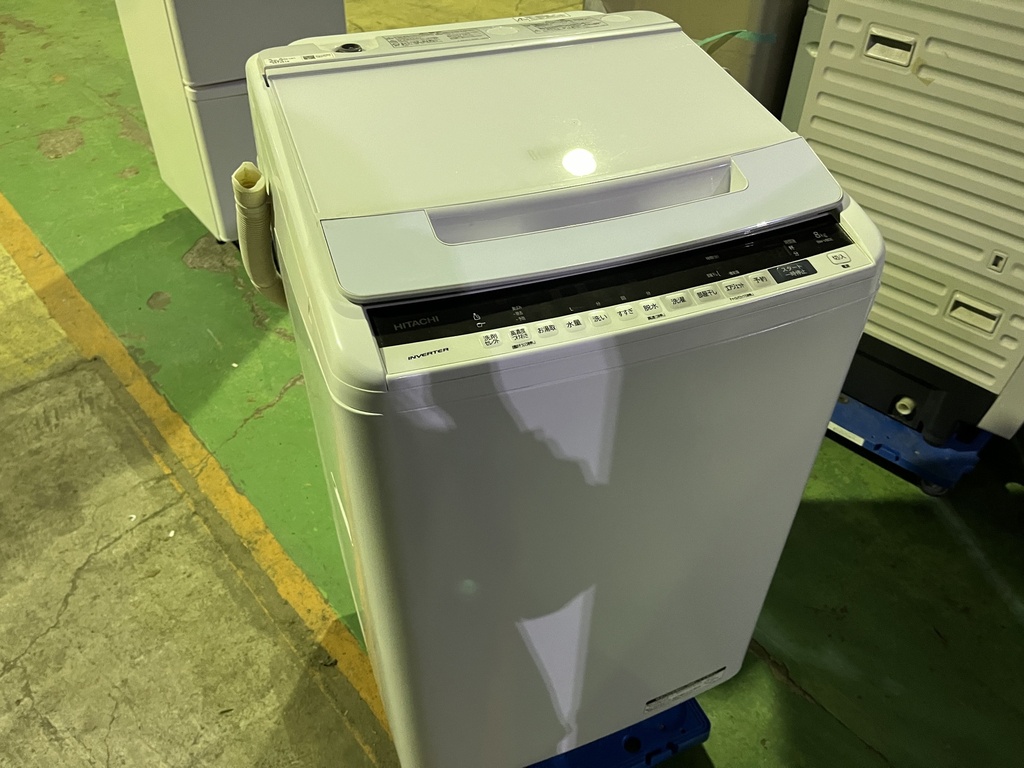 全自動洗濯機 8.0kg 日立 BW-V80E 2019 製造番号:9574915 正常動作  (田中)