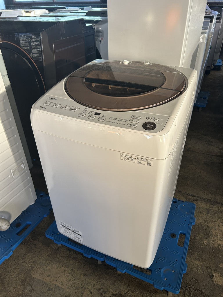 全自動洗濯機 10.0kg シャープ ES-GV10F-T 2021 製造番号:1003559 正常動作  (田中)