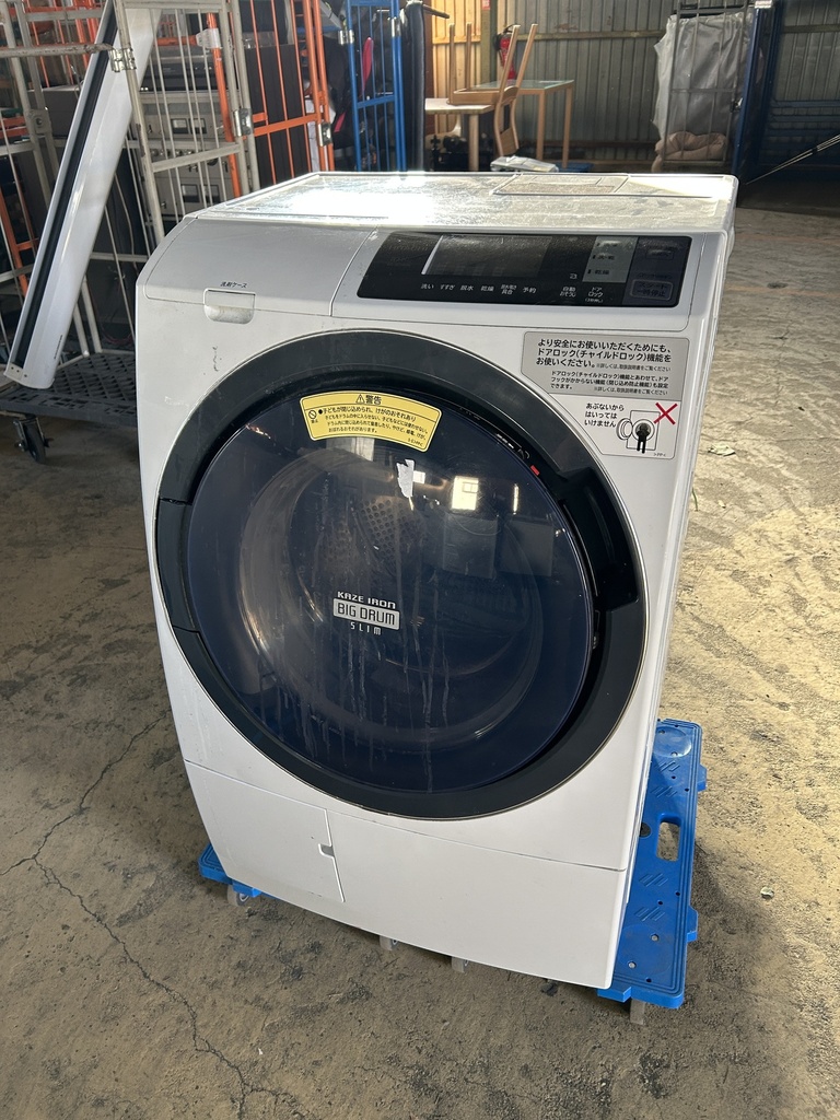 ドラム式洗濯機 10.0kg 日立 BD-SG100BL 2017 製造番号:7002256 輸送ボルト欠品 動作未確認 現状  (MT)