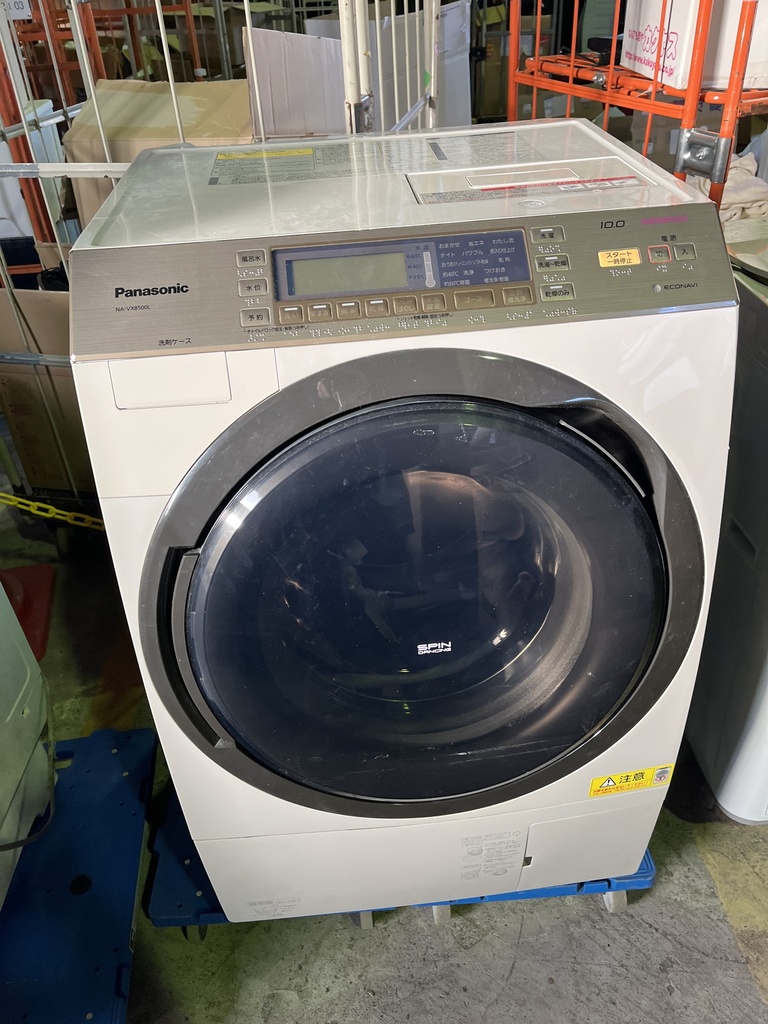 ドラム式洗濯機 10.0kg パナソニック NA-VX8500L 2015 製造番号:1533A00563 輸送ボルト欠品 動作未確認 現状  (GT)