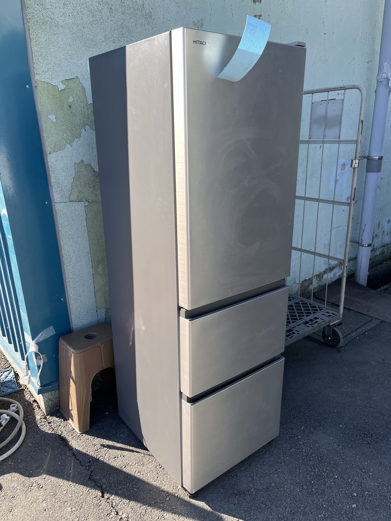 冷蔵庫 3ドア 日立 R-V32NV 2021 3段目ドアポケットにヒビあり 管理番号BA0092