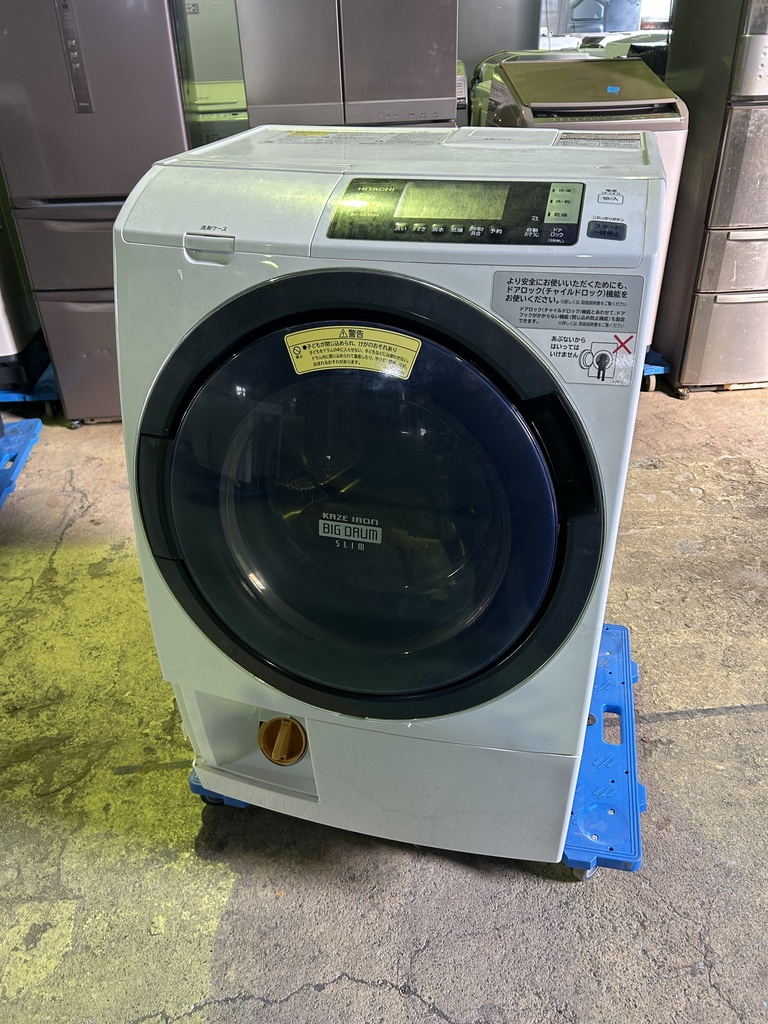 ドラム式洗濯機 10.0kg 日立 BD-SG100AL 2016 製造番号:6012981 輸送ボルト欠品 ジャンク 乾燥不良23℃ (IS)